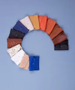 Leather card holder, small leather goods, unisex model