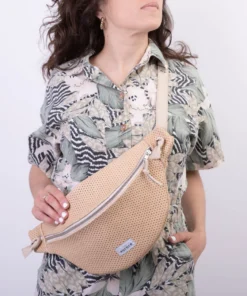 XL banana bag, chest bag, Coral colored belt bag