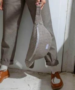 Banana Nina - Prince of Wales pattern fabric Brown